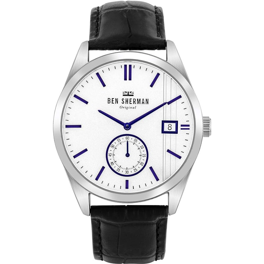 Schwarze Lederuhr