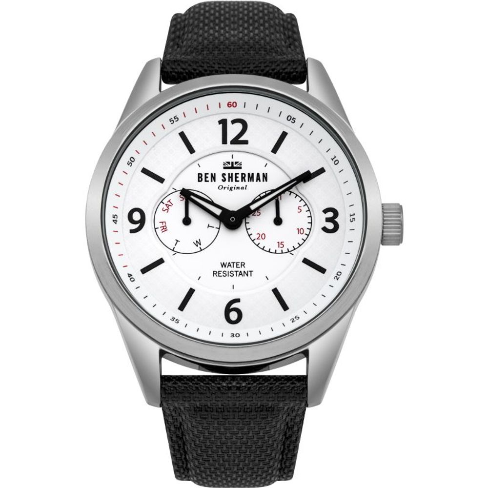 Schwarze Lederuhr