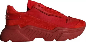 Rote Daymaster Low Top Sneakers aus Leder