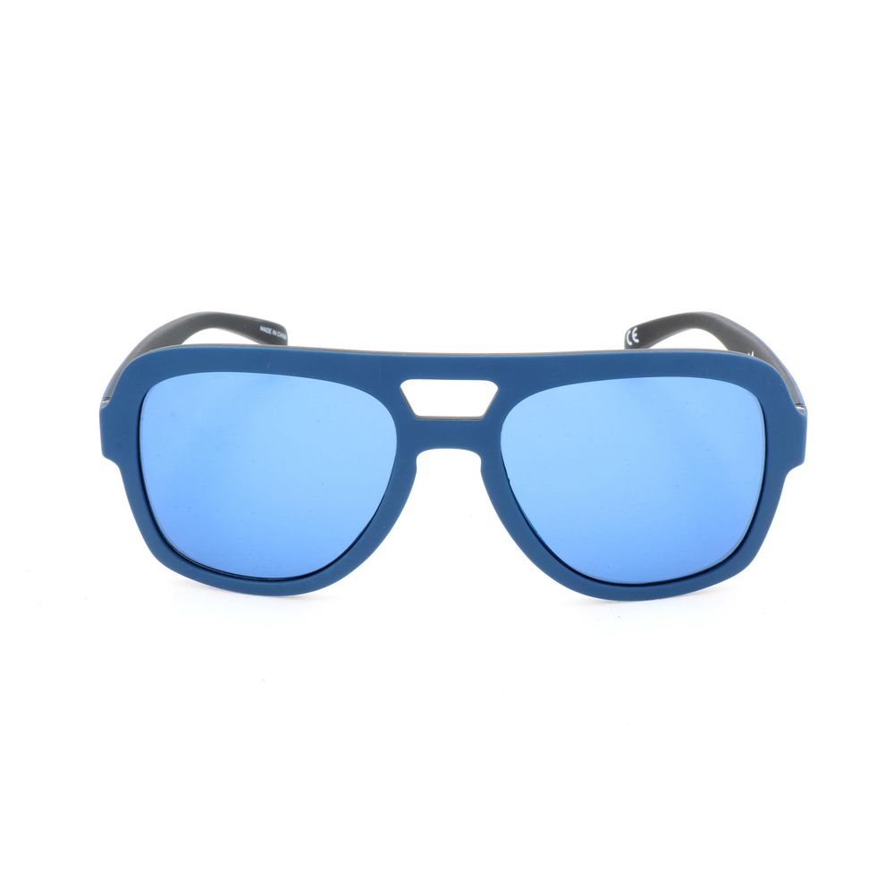 Blaue Sonnenbrille aus Kunststoff