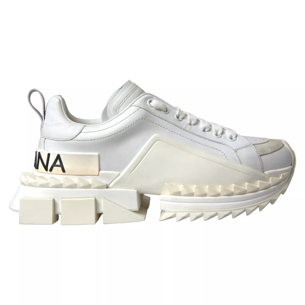 Weiße Super Queen Damen-Sneaker aus Leder