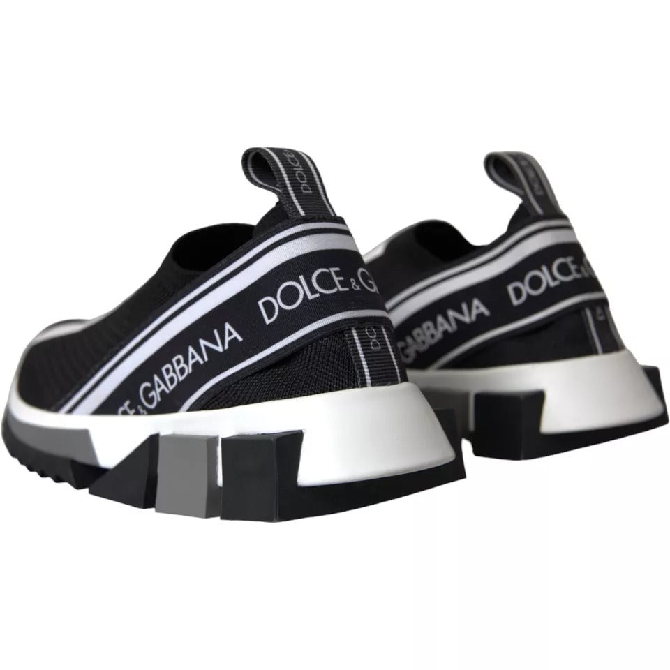 Schwarz-Weiß-Slipper Sorrento Sneakers Schuhe