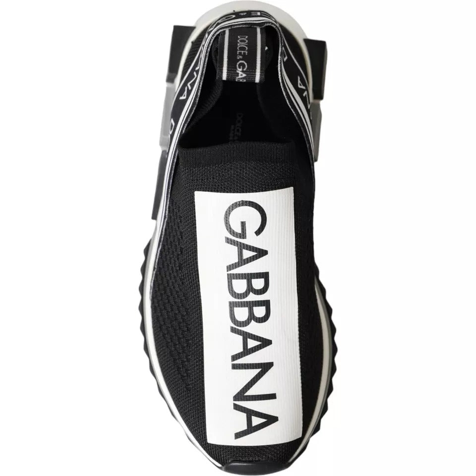 Schwarz-Weiß-Slipper Sorrento Sneakers Schuhe