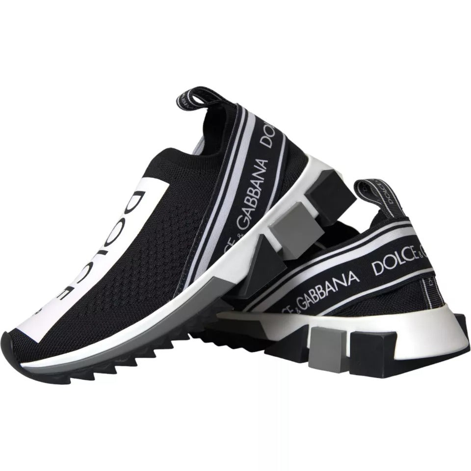 Schwarz-Weiß-Slipper Sorrento Sneakers Schuhe