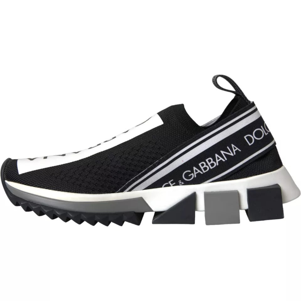 Schwarz-Weiß-Slipper Sorrento Sneakers Schuhe