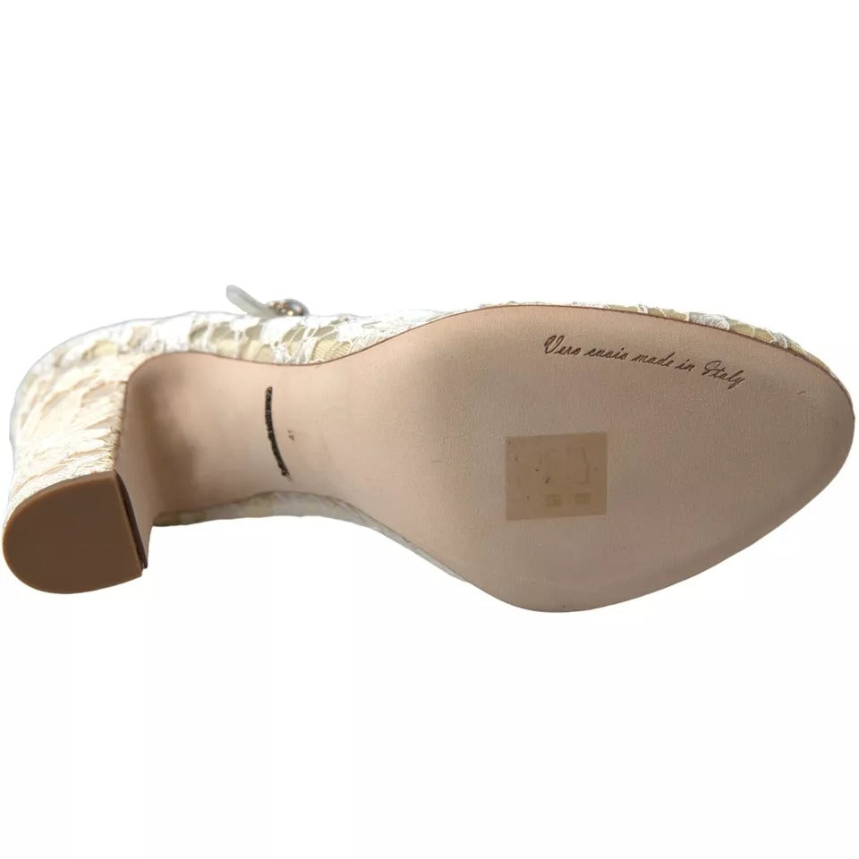 Weiße Spitze Kristalle Heels Sandalen Schuhe