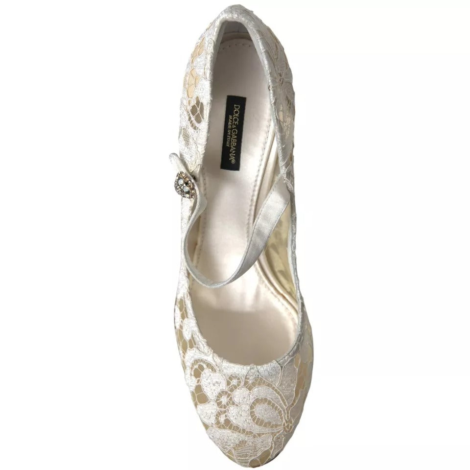 Weiße Spitze Kristalle Heels Sandalen Schuhe