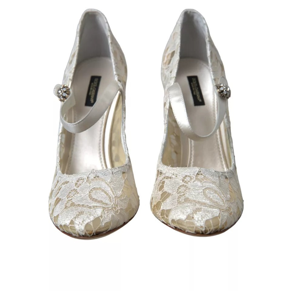 Weiße Spitze Kristalle Heels Sandalen Schuhe