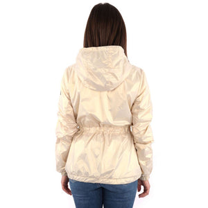 Beige Nylon Jackets & Coat