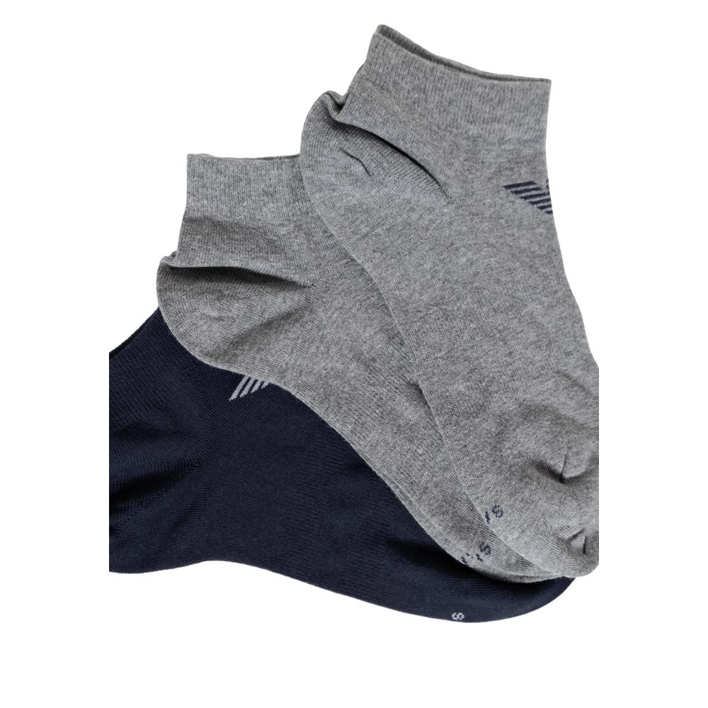 Blaue Baumwollsocke