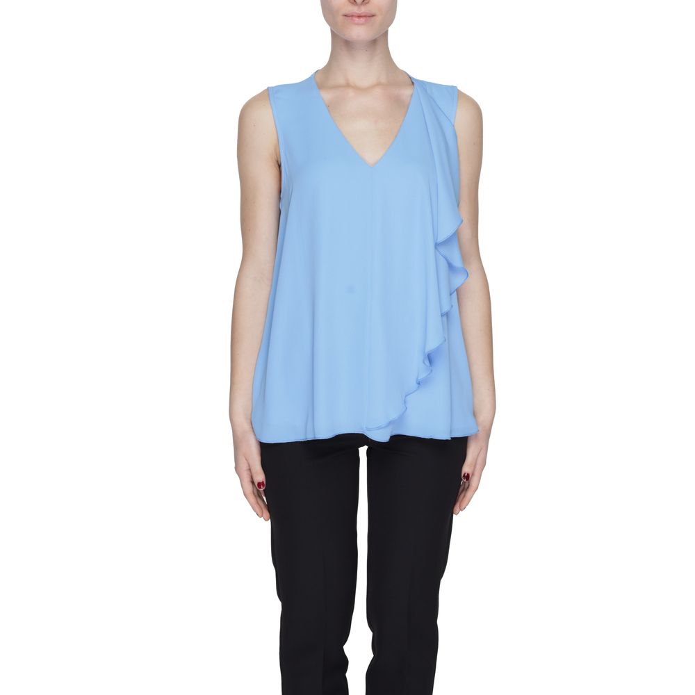 Blaue Polyesterbluse