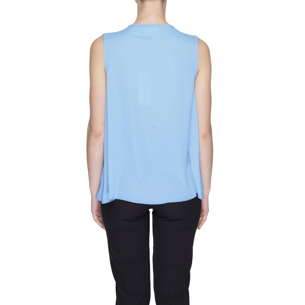 Blue Polyester Blouse