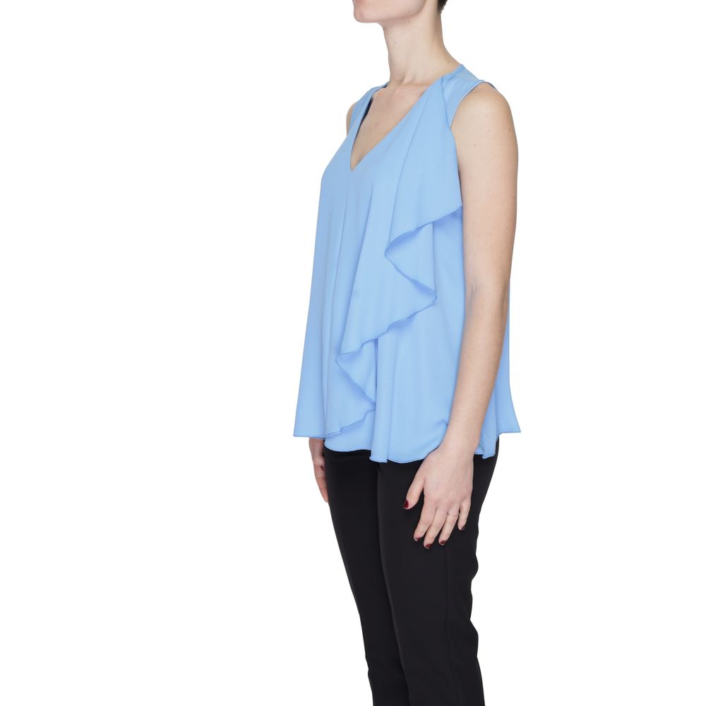 Blaue Polyesterbluse