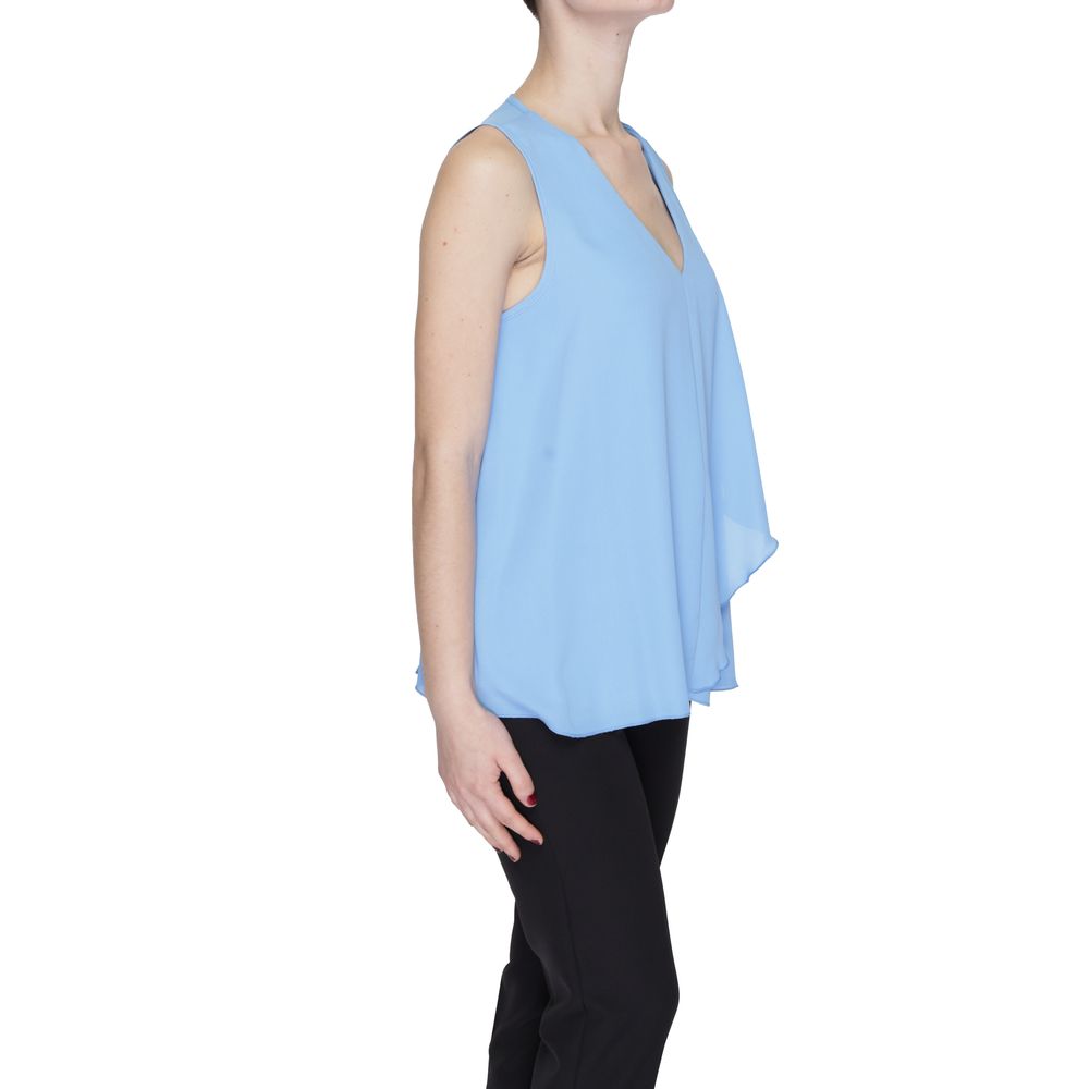 Blue Polyester Blouse