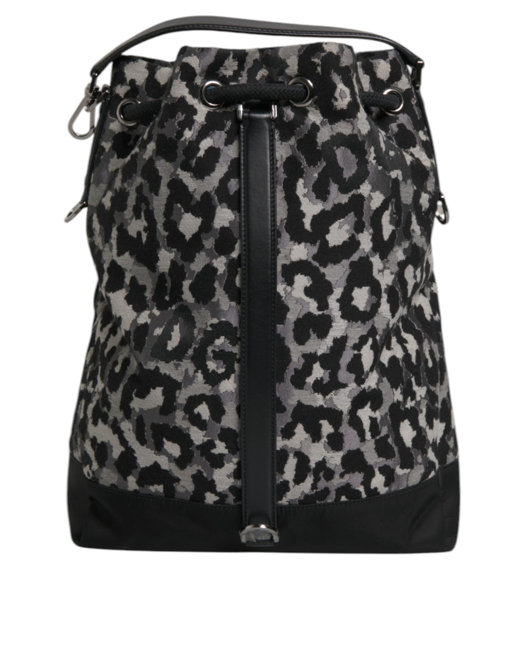 Mehrfarbige Hobo-Umhängetasche aus Jacquard mit Leopardenmuster