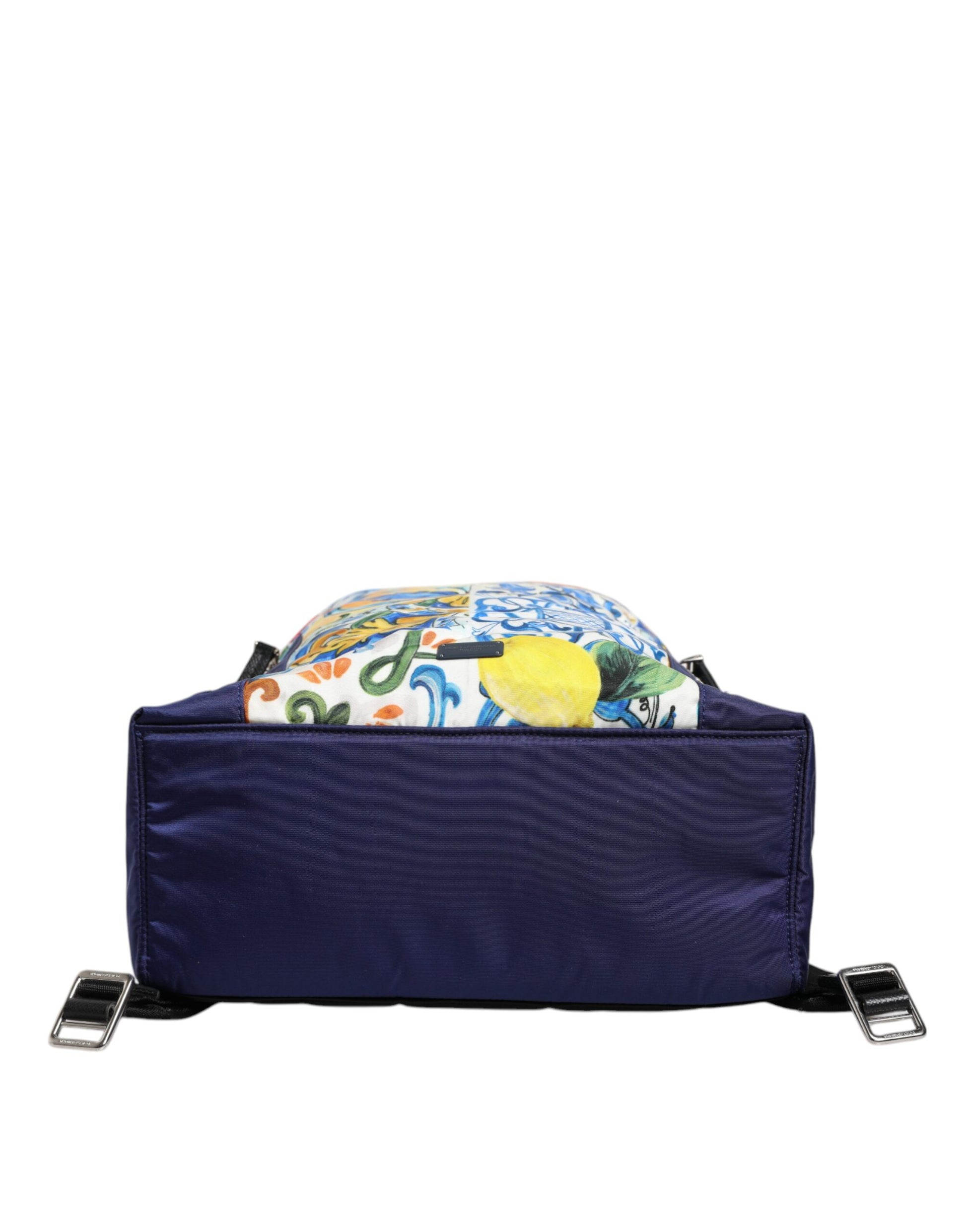 Mehrfarbiger Schulrucksack aus Nylon mit Majolika-Print