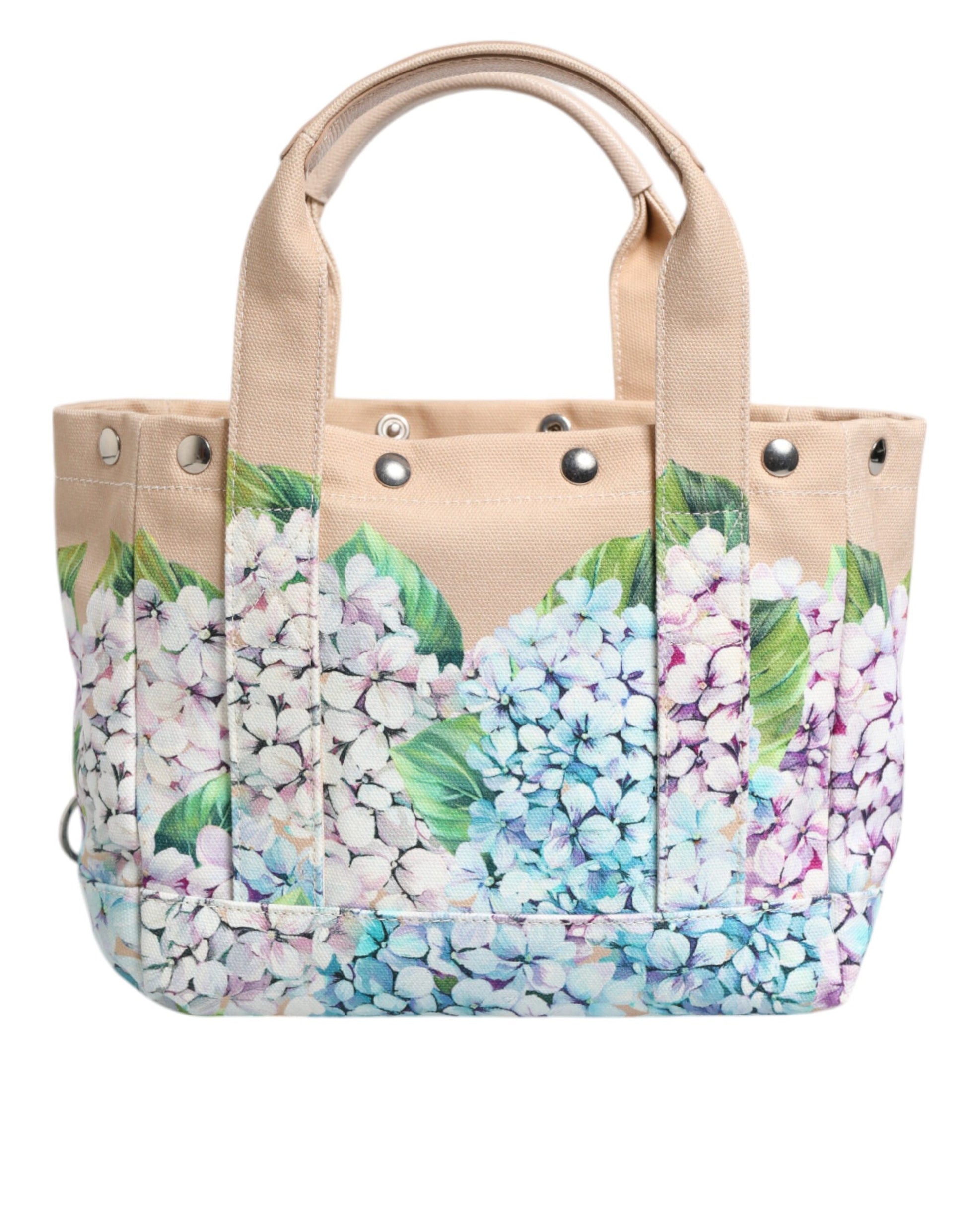 Mehrfarbige Tragetasche aus Canvas mit Blumenmuster TANIA mit Henkel