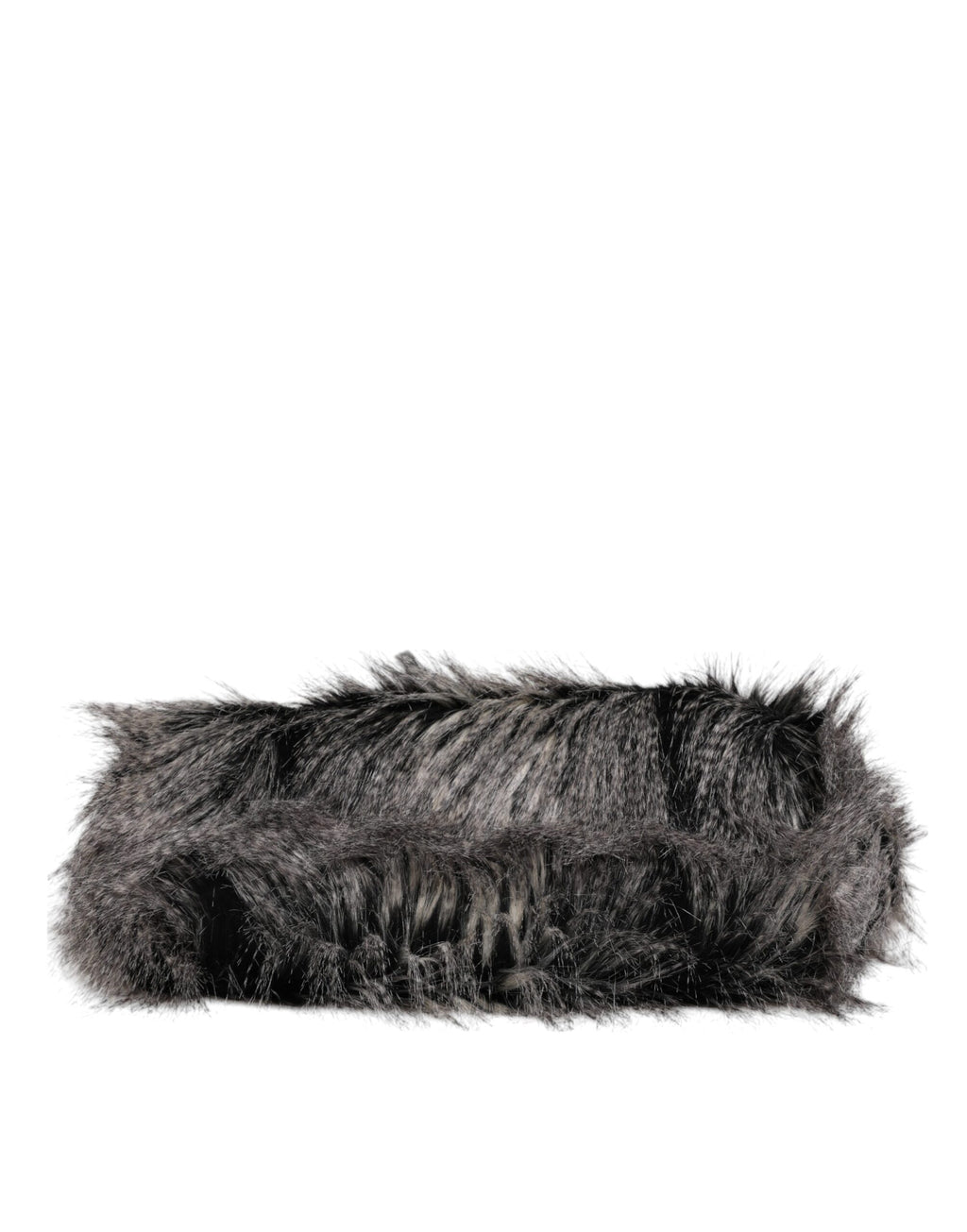 Schwarze Oversize-Einkaufstasche aus Kunstfell