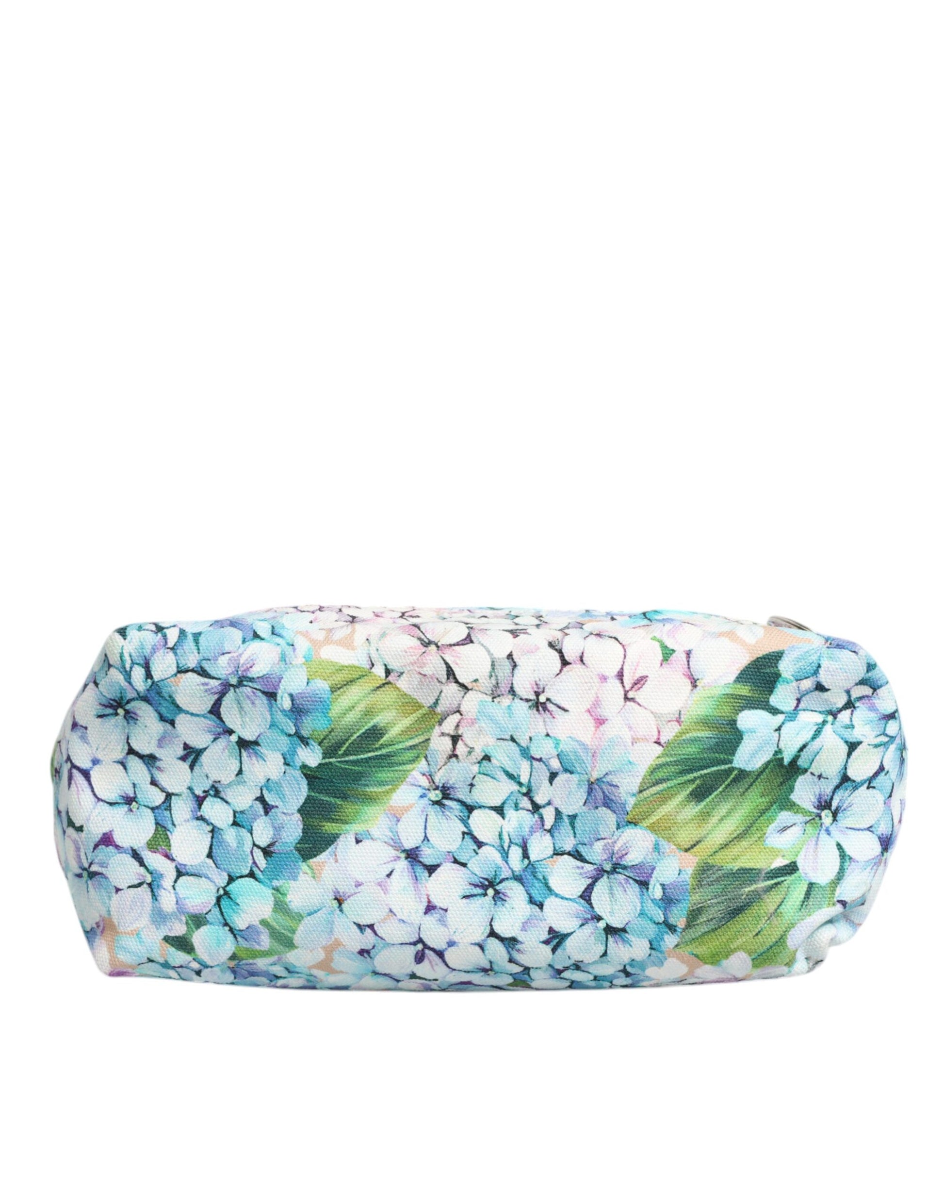 Mehrfarbige Tragetasche TANIA aus Canvas mit Blumenmuster und Henkel