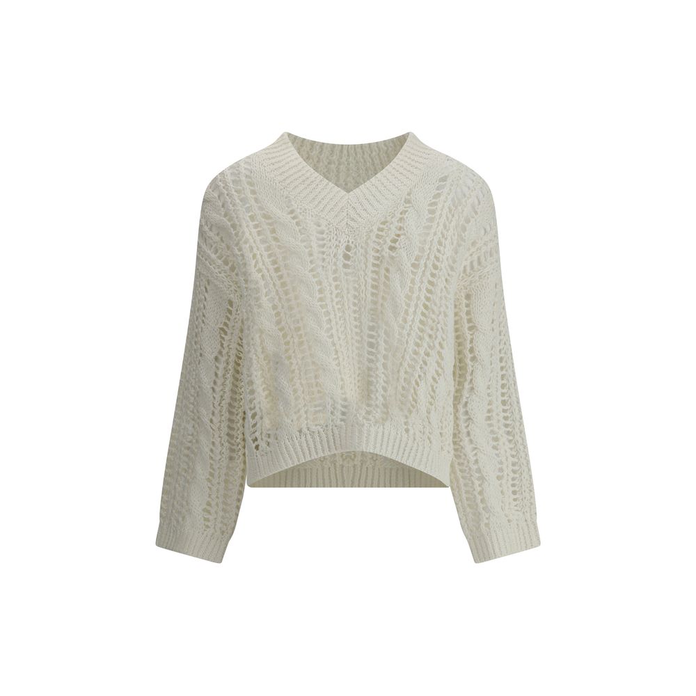 Pullover mit Spitzenstrick
