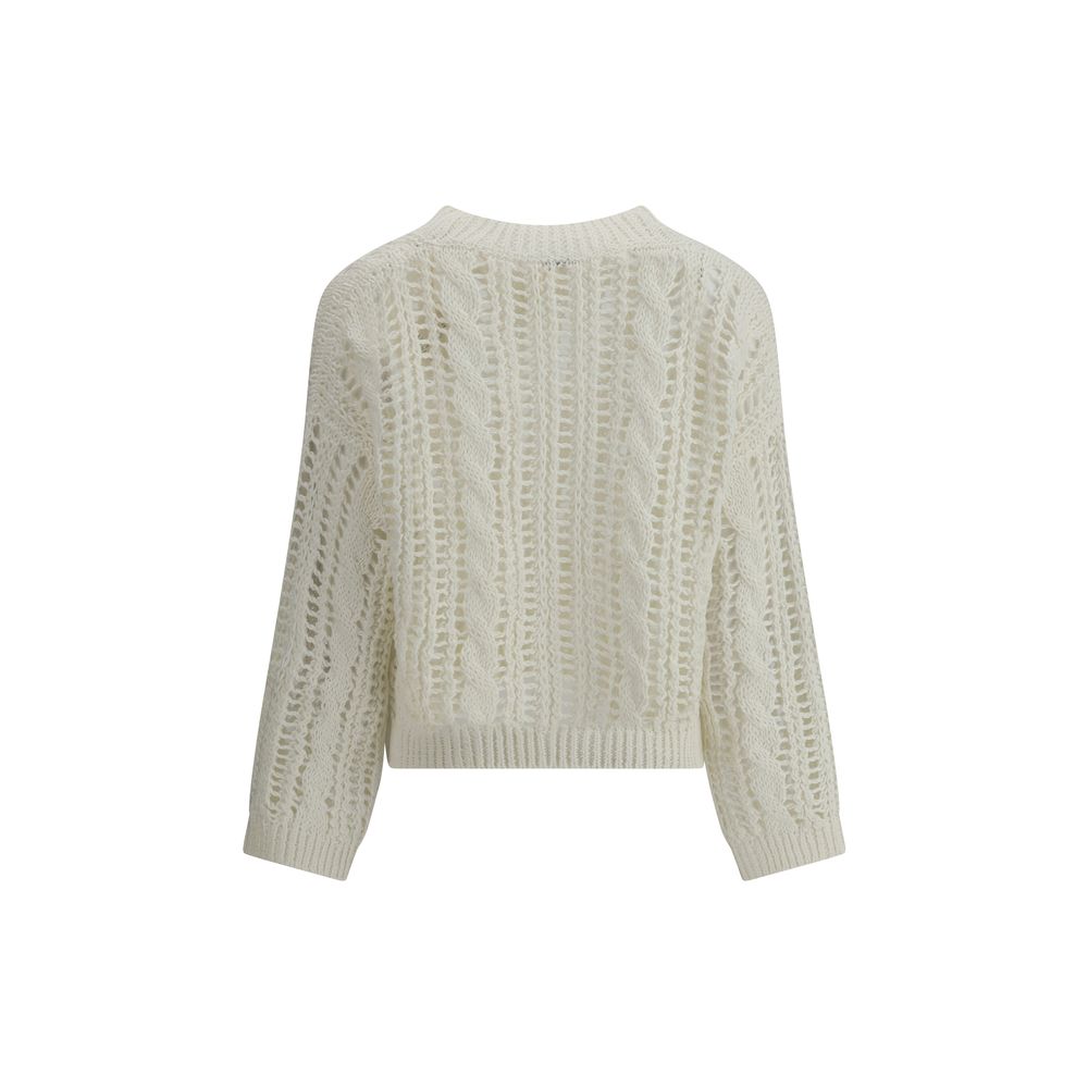 Pullover mit Spitzenstrick