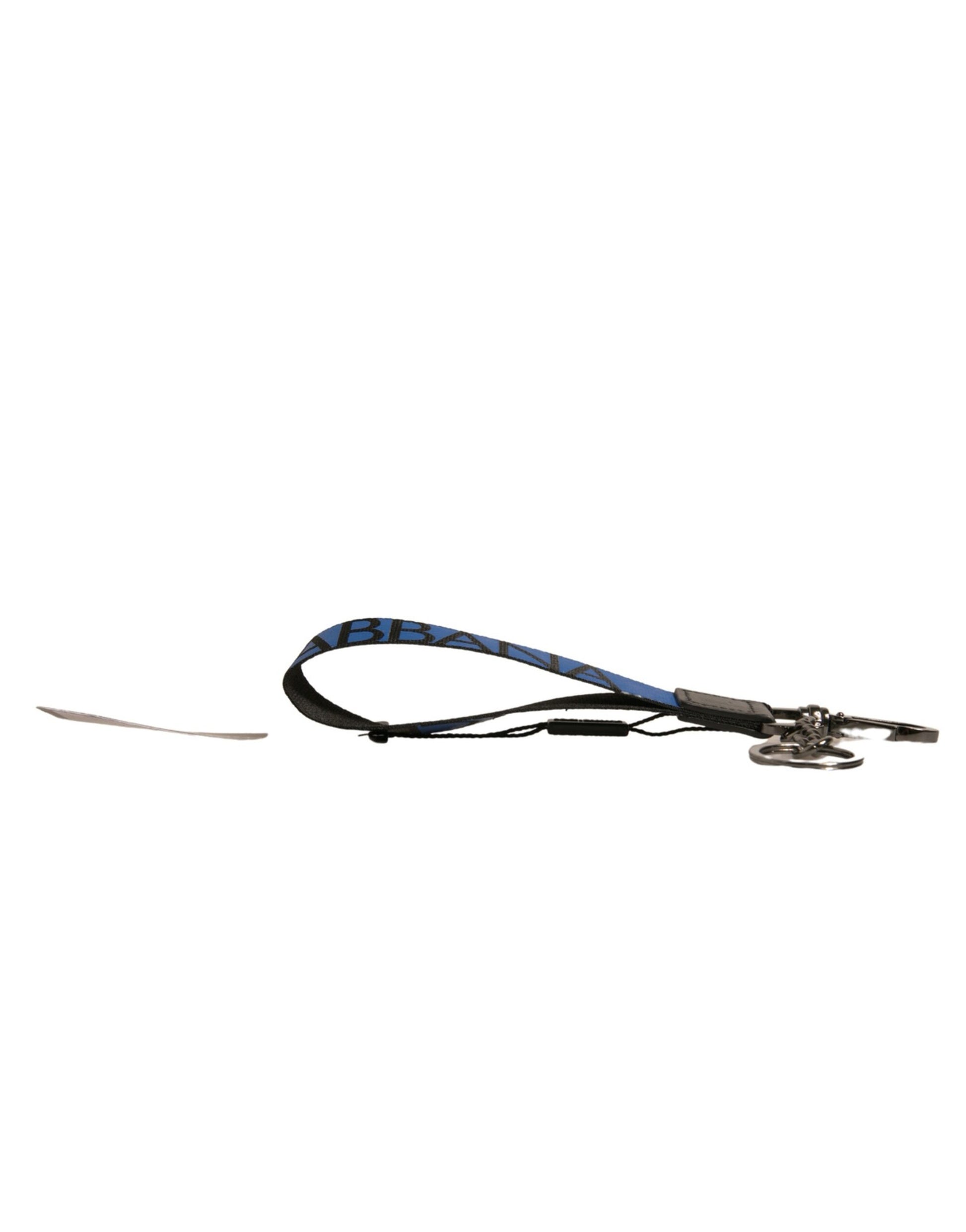 Blaues Logo Polyester Silber Messing Halter Schlüsselanhänger Schlüsselanhänger