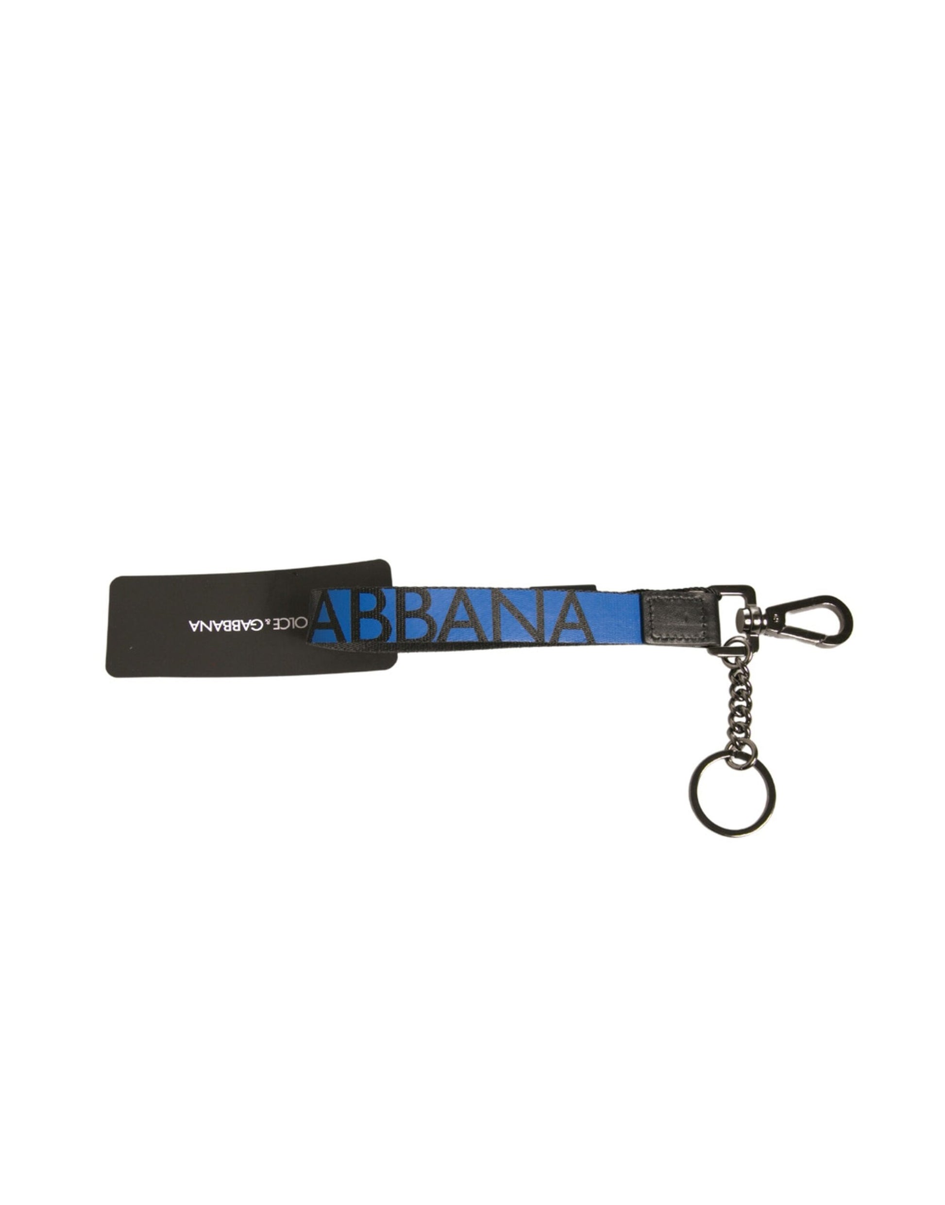 Blaues Logo Polyester Silber Messing Halter Schlüsselanhänger Schlüsselanhänger