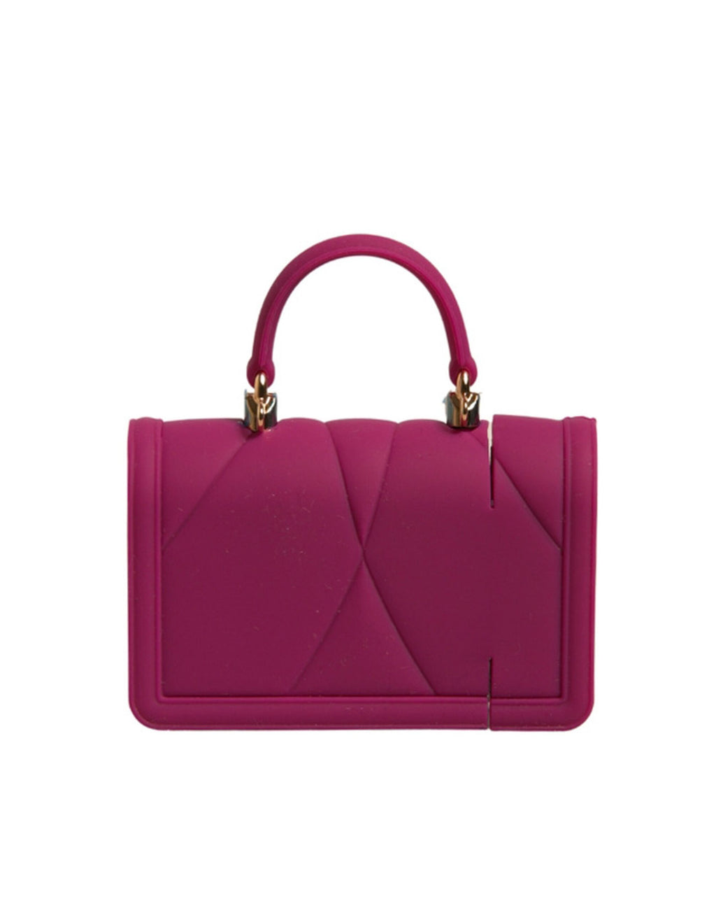 Pinke Silikonhülle mit Herzmotiv, Handtasche, Airpod-Hülle