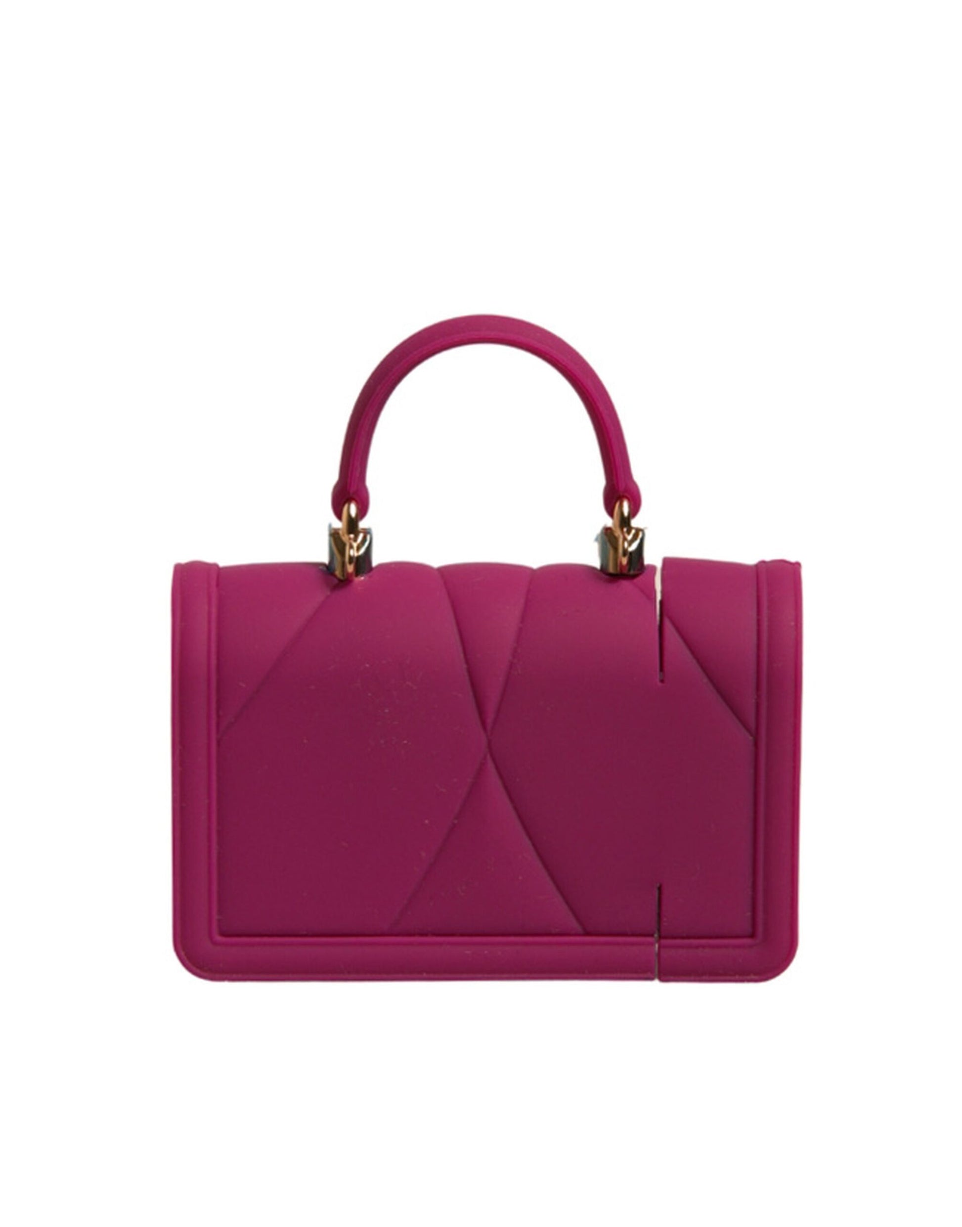 Pinke Silikonhülle mit Herzmotiv, Handtasche, Airpod-Hülle