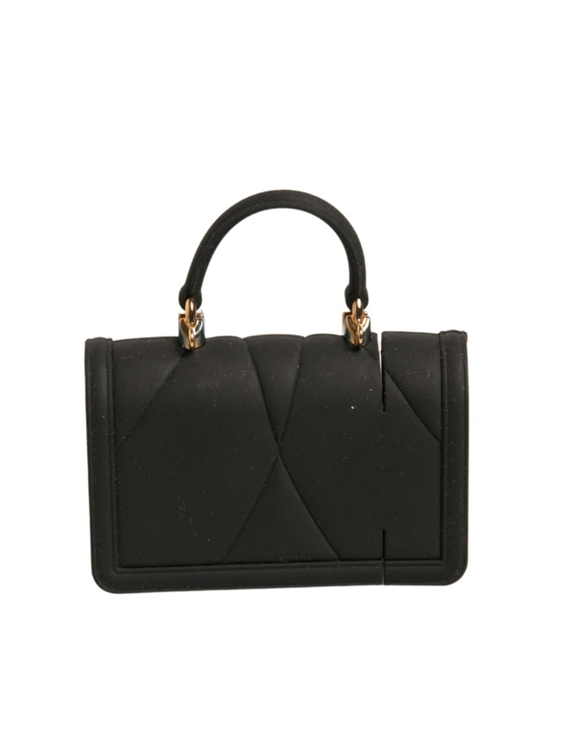 Schwarze Silikonhülle mit Herzmotiv, Handtasche, Airpod-Hülle