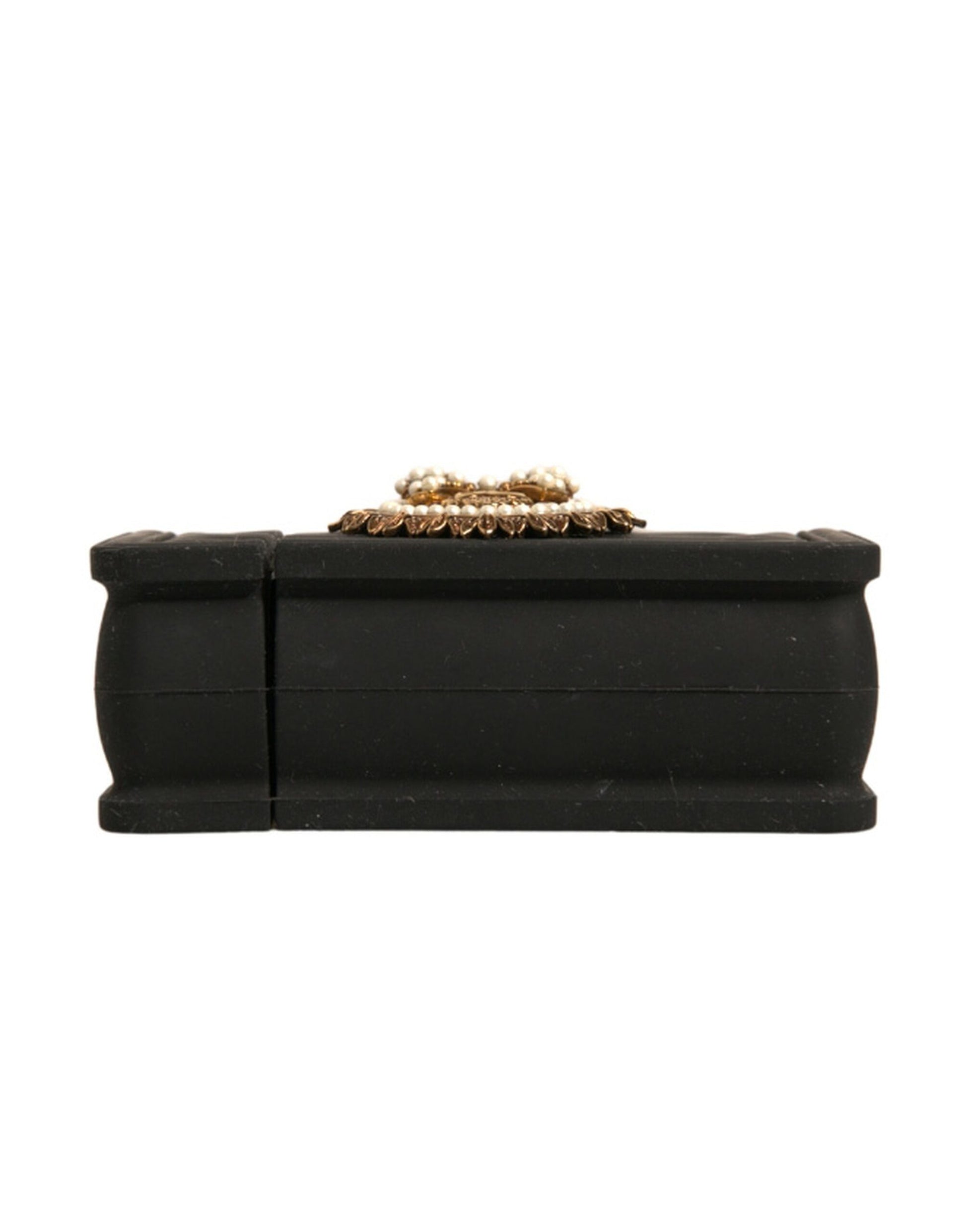 Schwarze Silikonhülle mit Herzmotiv, Handtasche, Airpod-Hülle