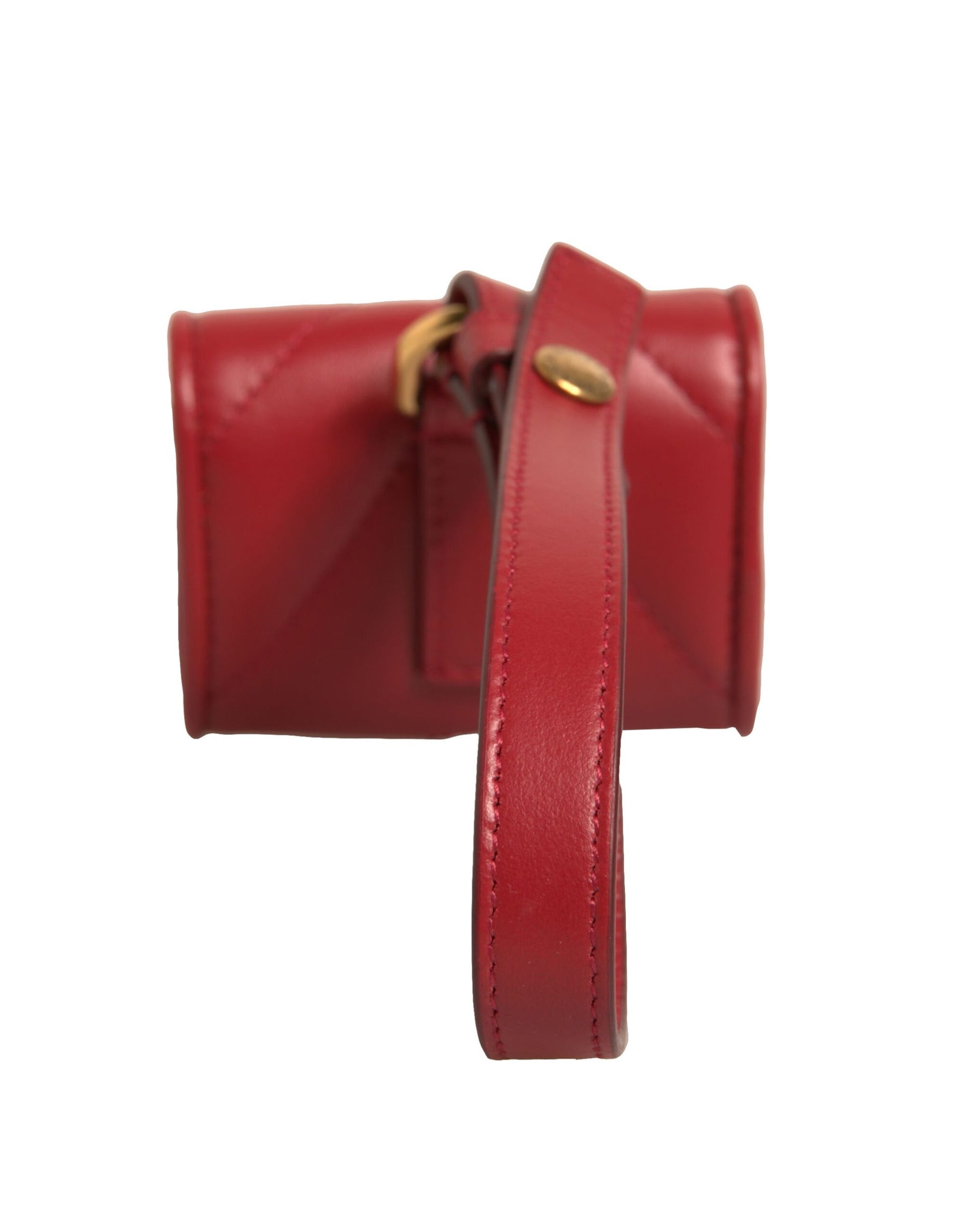 Schwarzes Devotion-Airpod-Etui aus Leder mit Herzriemen