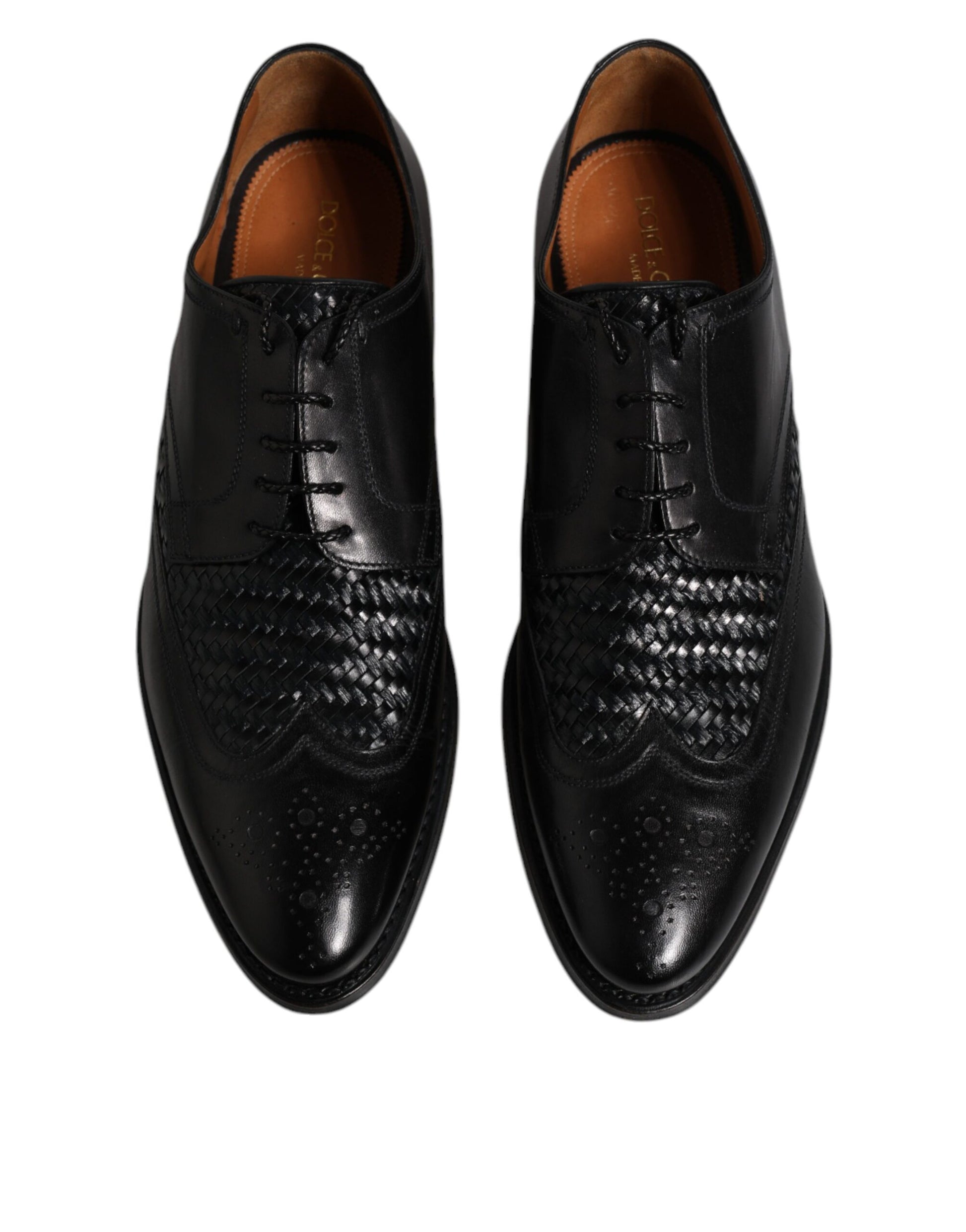 Schwarze Derby-Schuhe aus Leder mit Flügelkappe und Schnürung für formelle Anlässe