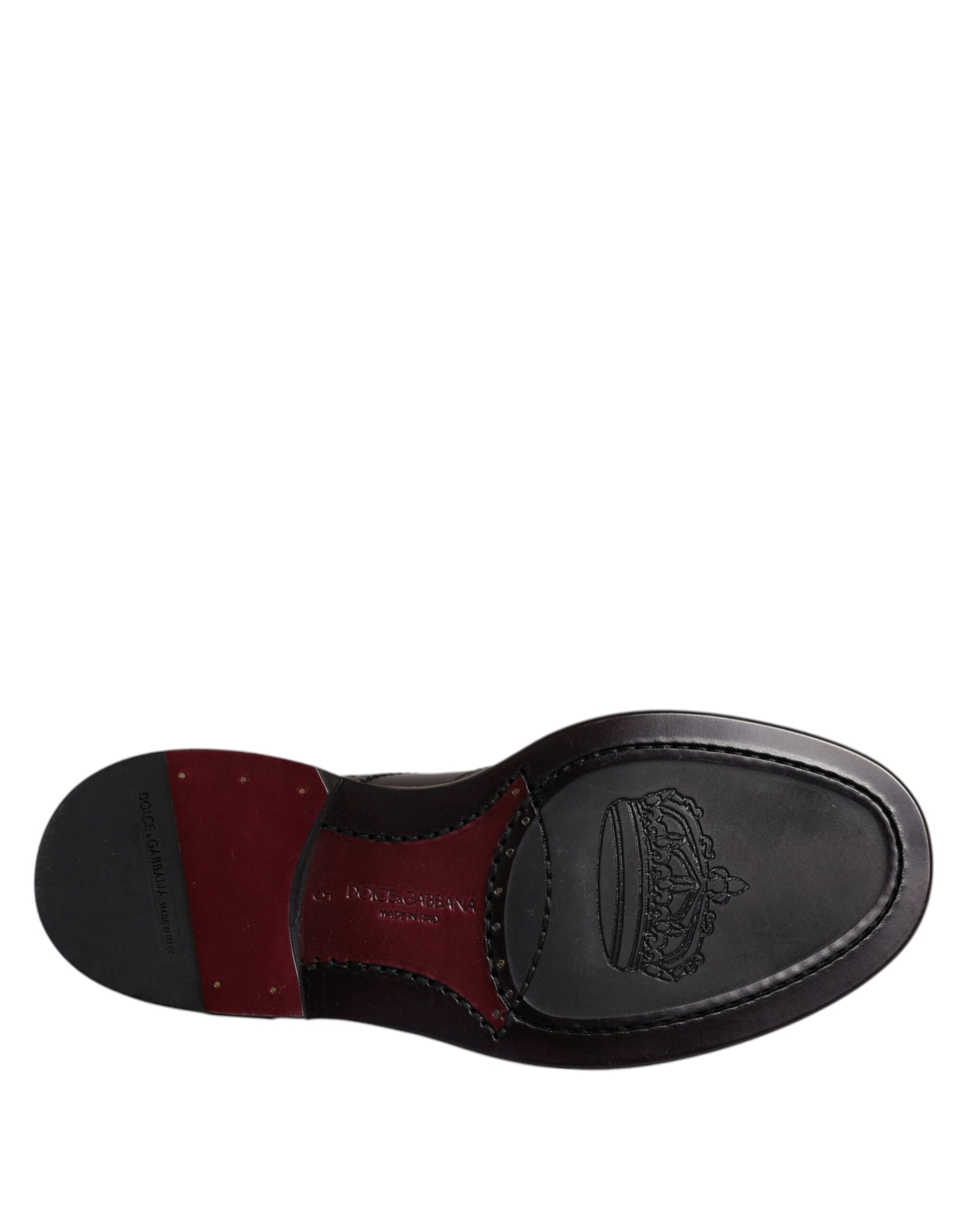 Braune Derby-Schuhe aus Leder mit Flügelkappe und Schnürung