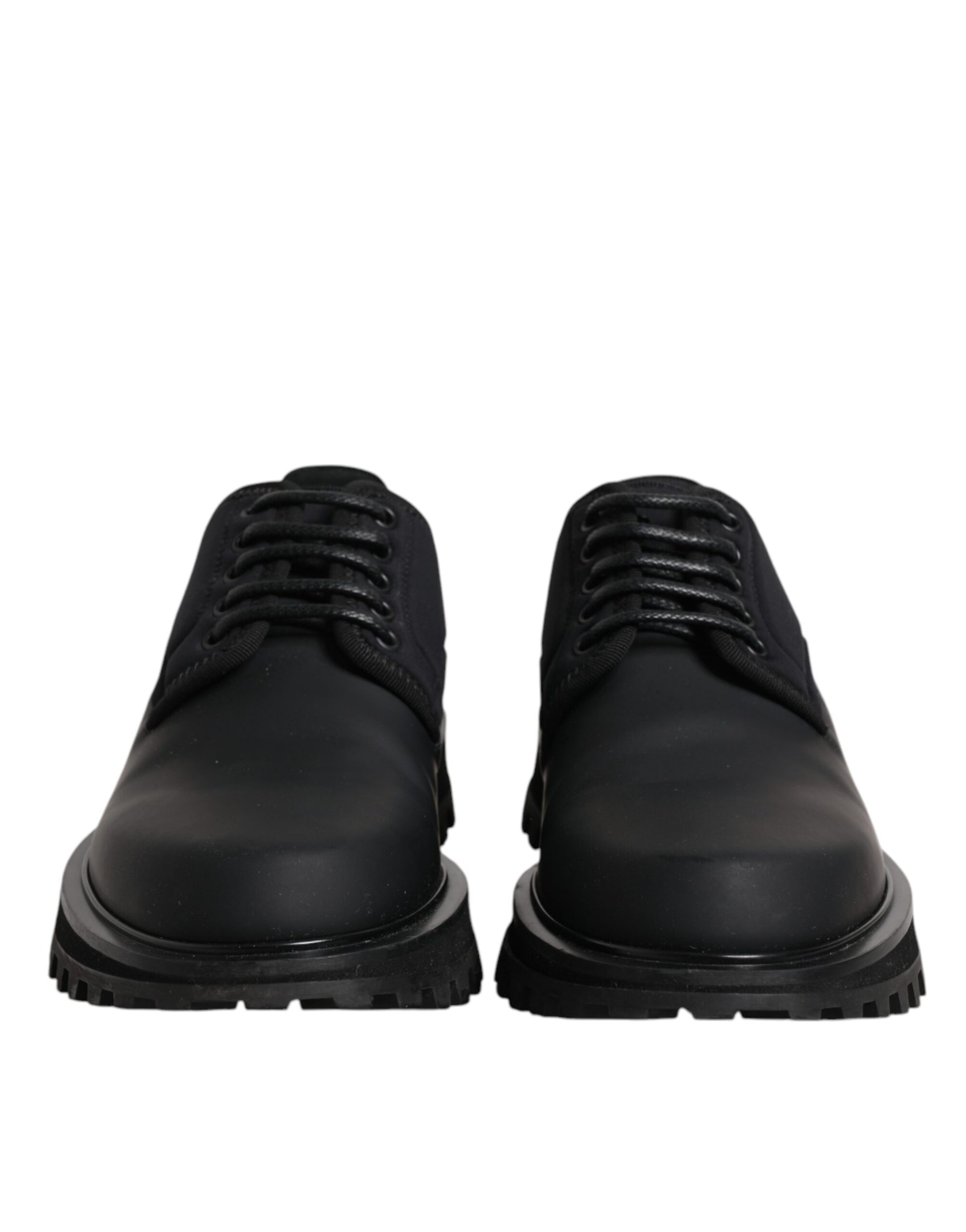 Schwarze Trekkingschuhe aus Leder mit Schnürung