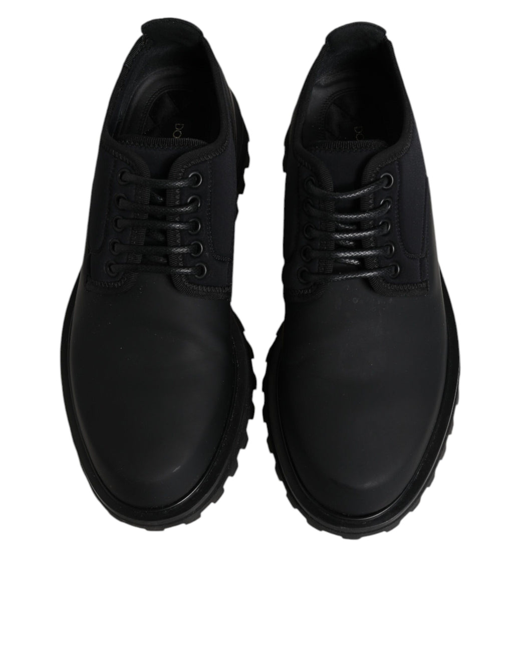 Schwarze Trekkingschuhe aus Leder mit Schnürung