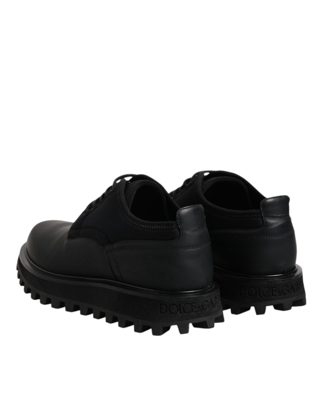 Schwarze Trekkingschuhe aus Leder mit Schnürung