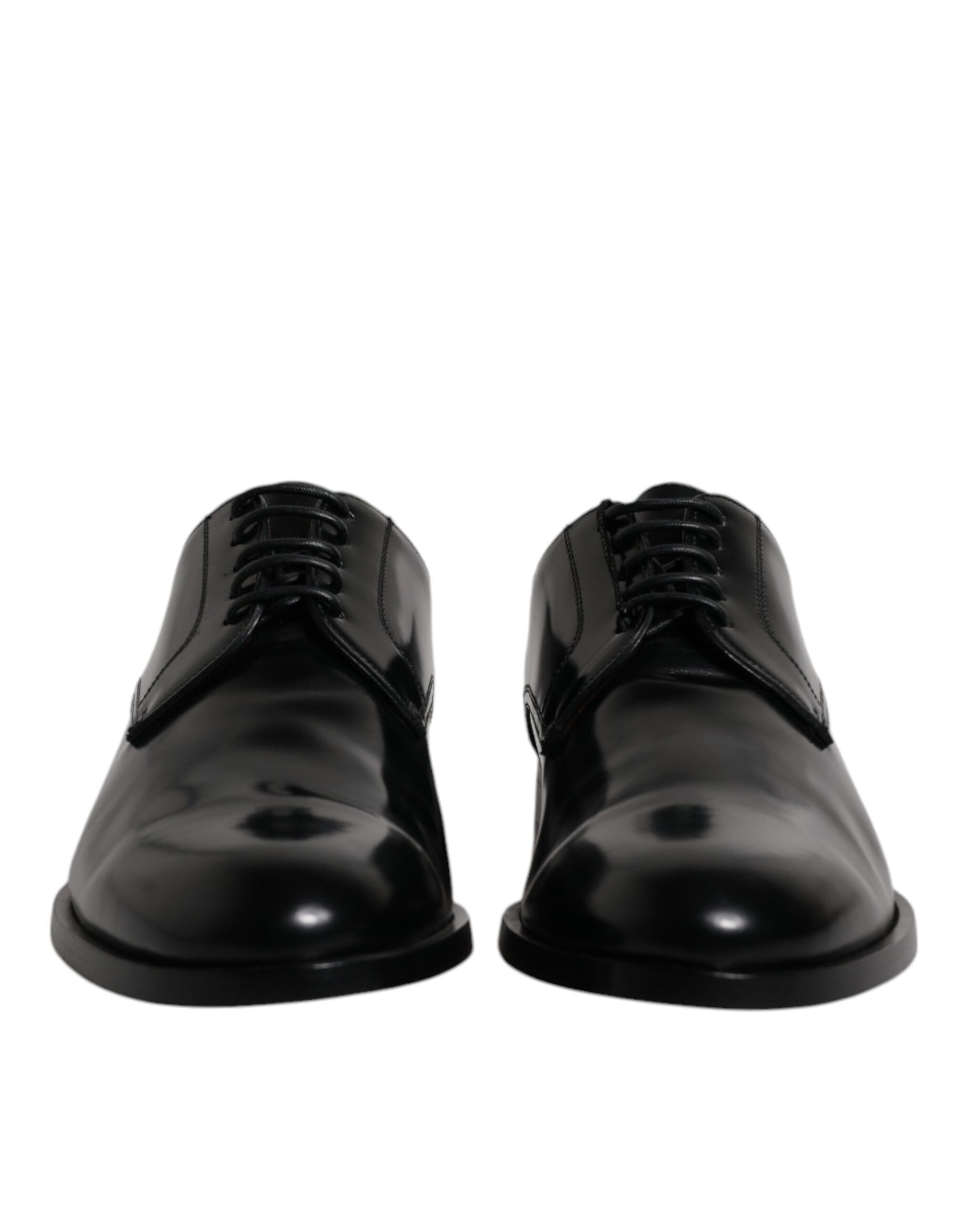 Schwarze Derby-Schnürschuhe aus Kalbsleder mit formeller Passform