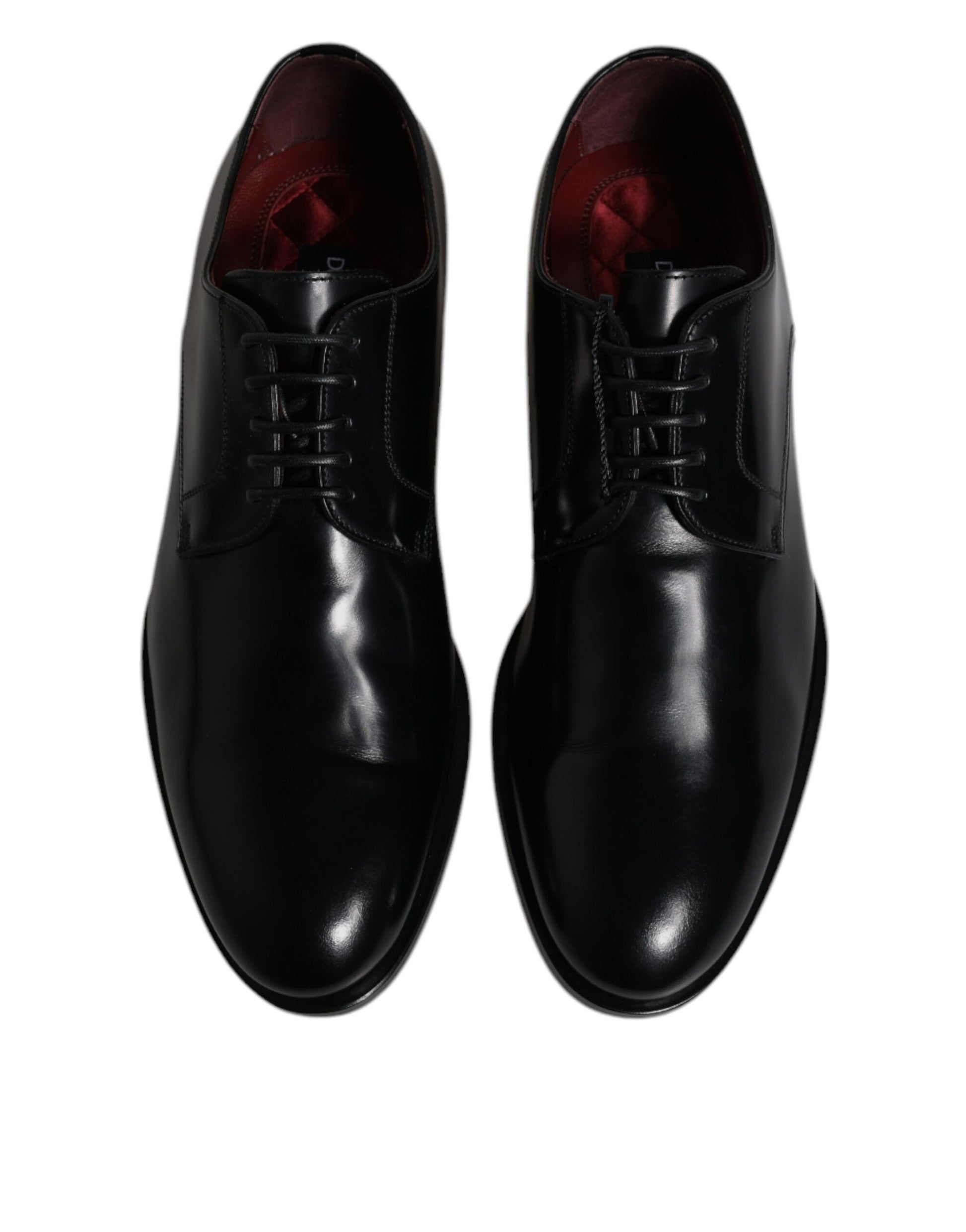 Schwarze Derby-Schnürschuhe aus Kalbsleder mit formeller Passform