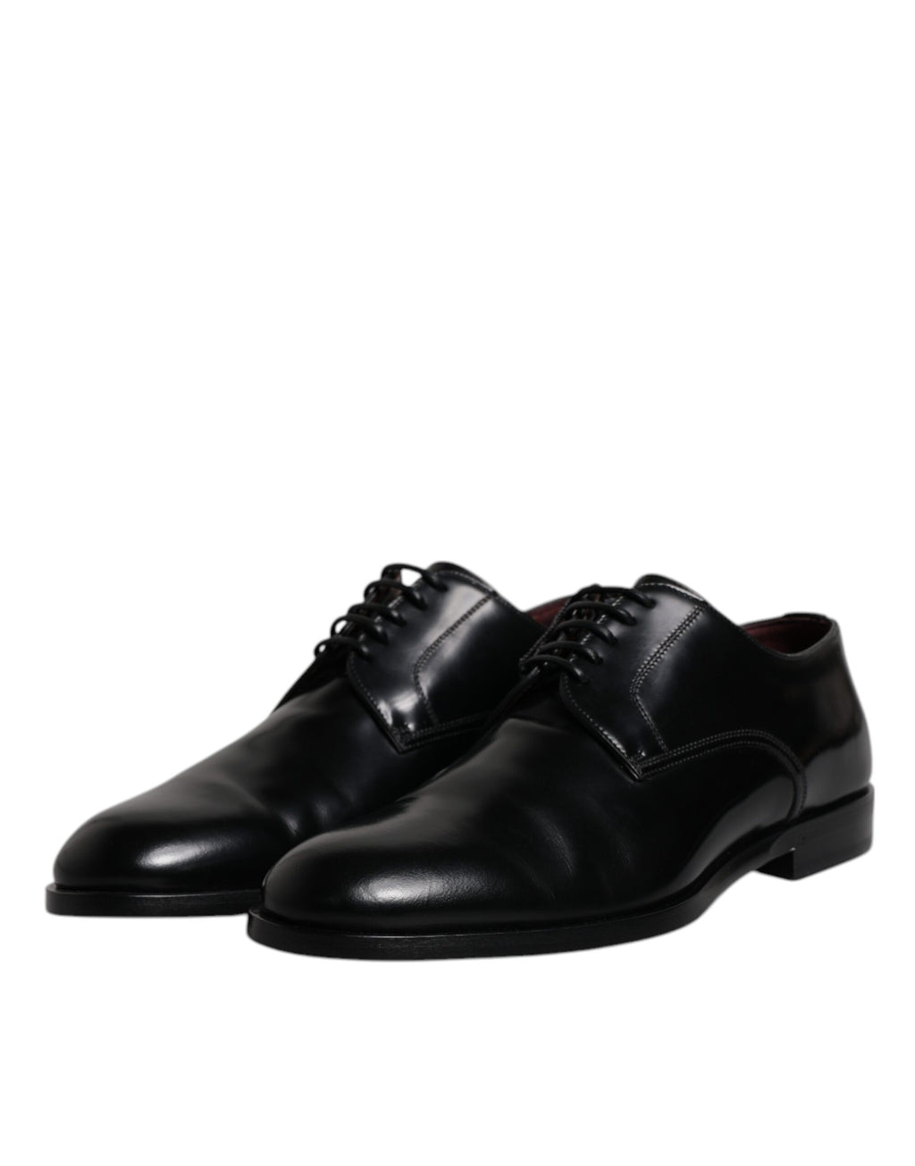 Schwarze Derby-Schnürschuhe aus Kalbsleder mit formeller Passform