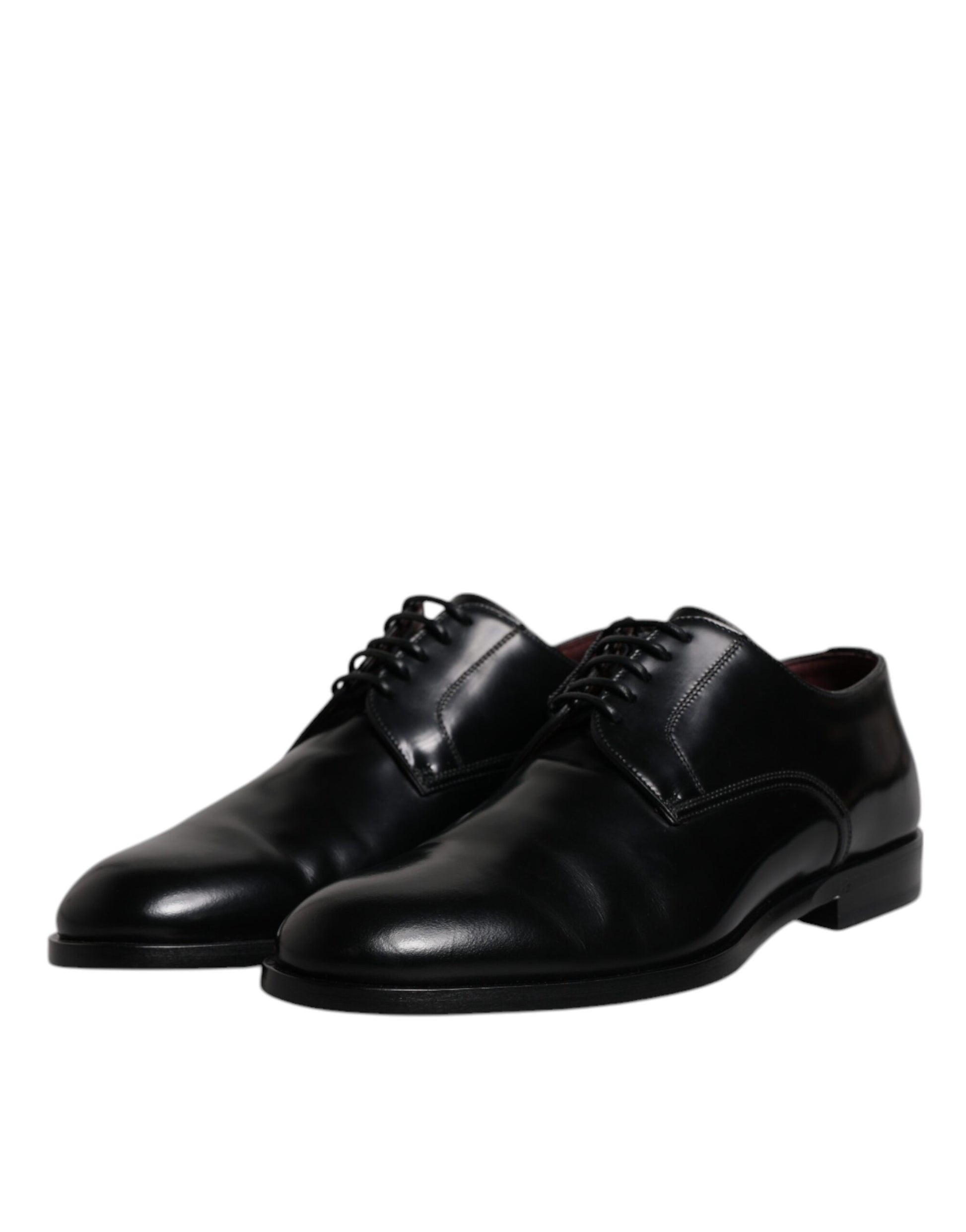 Schwarze Derby-Schnürschuhe aus Kalbsleder mit formeller Passform