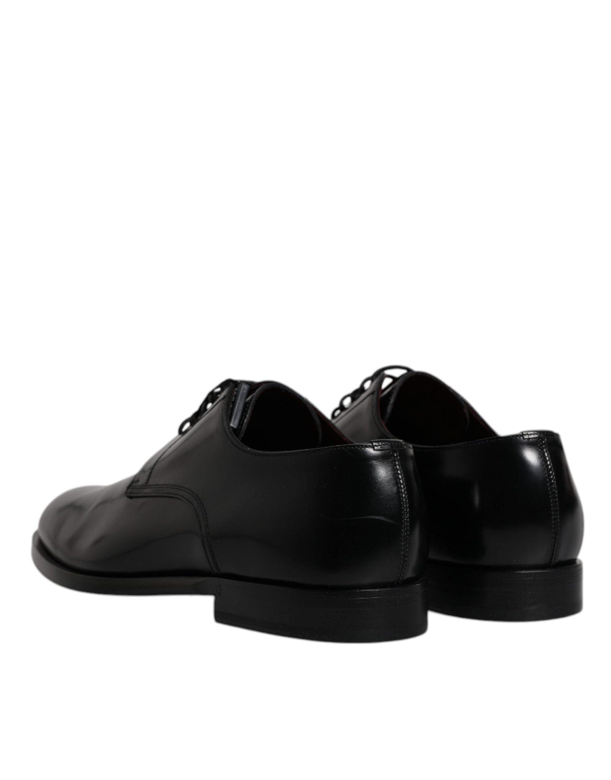 Schwarze Derby-Schnürschuhe aus Kalbsleder mit formeller Passform