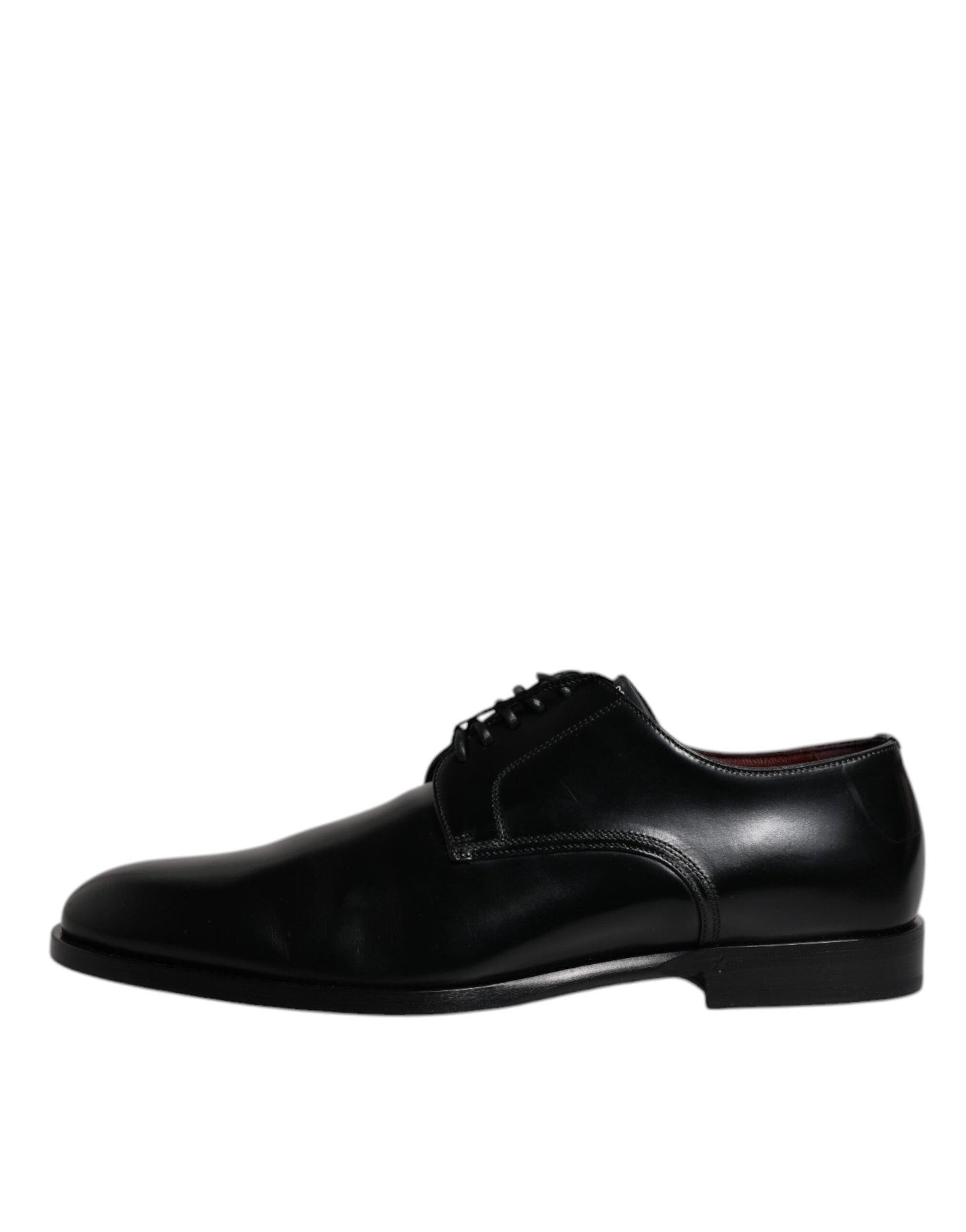 Schwarze Derby-Schnürschuhe aus Kalbsleder mit formeller Passform