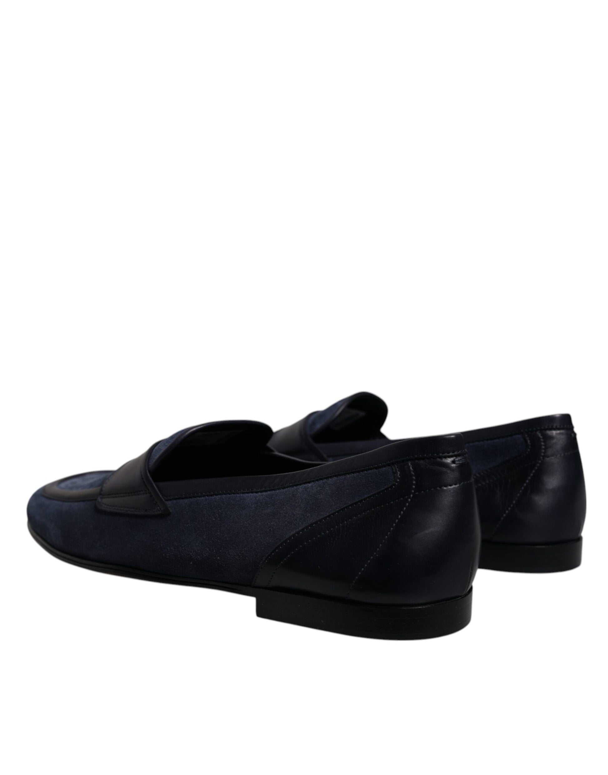 Blaue Wildlederschuhe Loafer Mokassin Schuhe