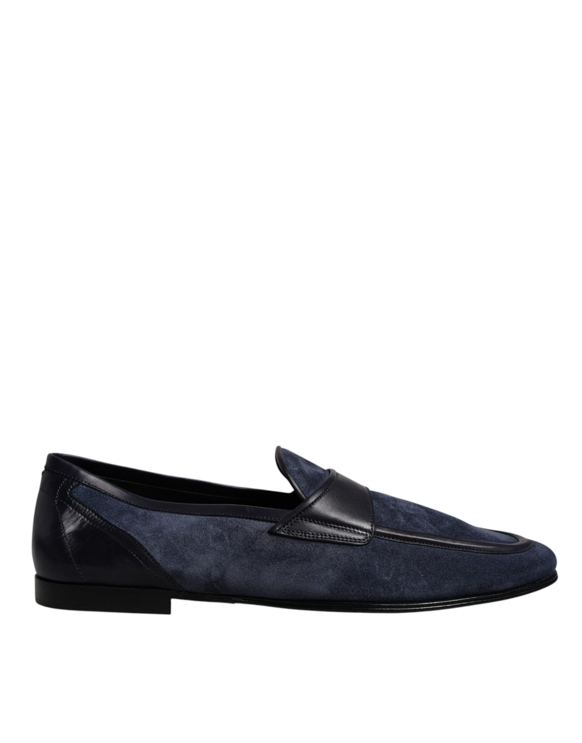 Blaue Wildlederschuhe Loafer Mokassin Schuhe