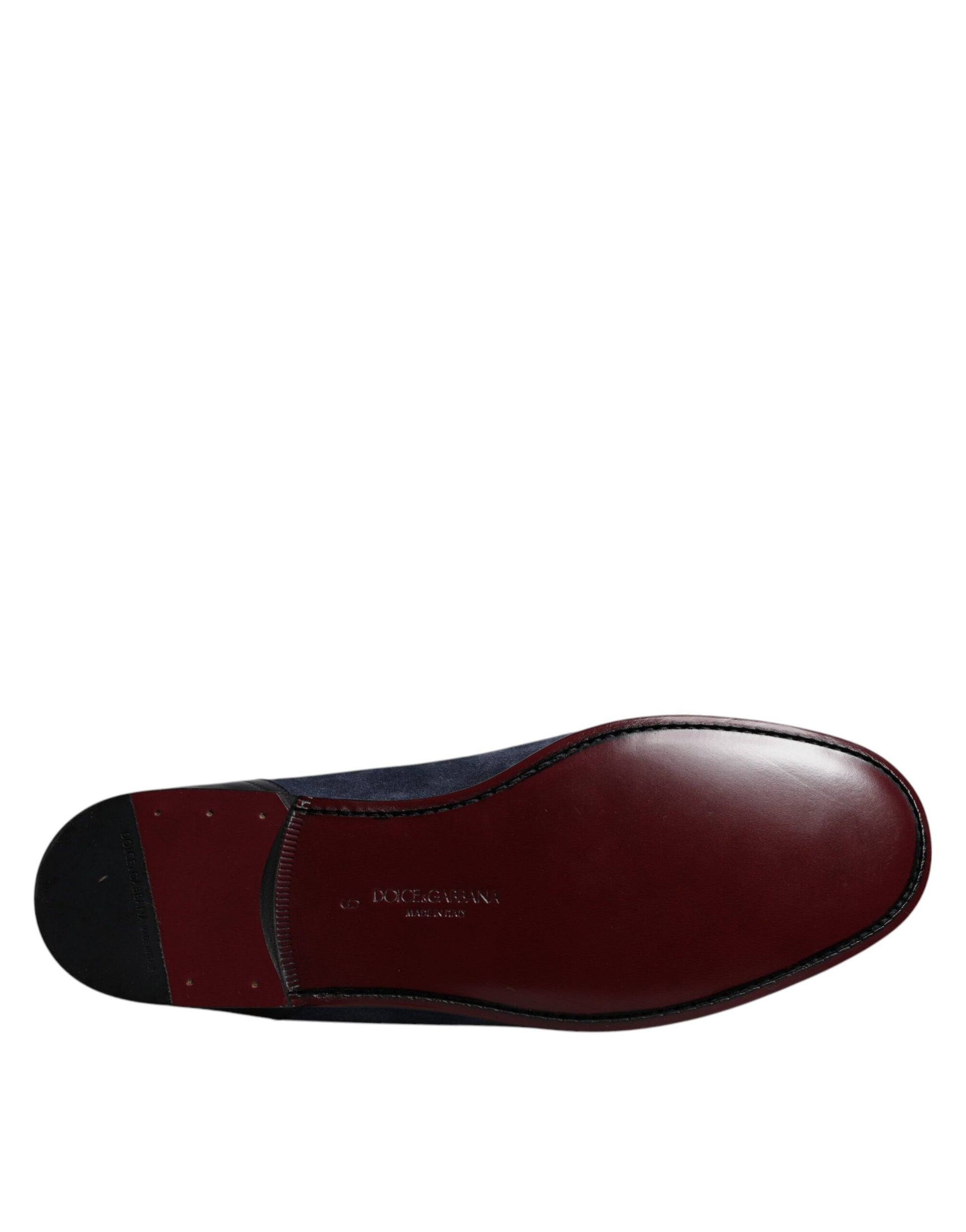 Blaue Wildlederschuhe Loafer Mokassin Schuhe