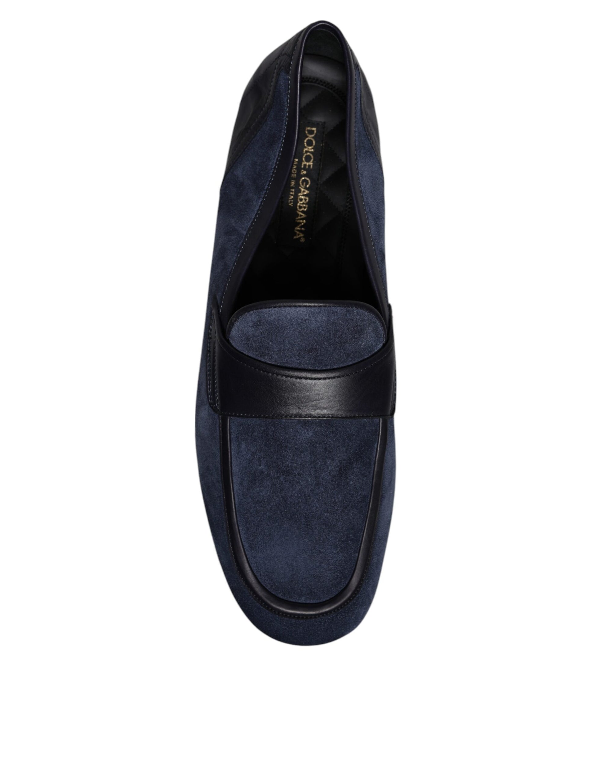 Blaue Wildlederschuhe Loafer Mokassin Schuhe
