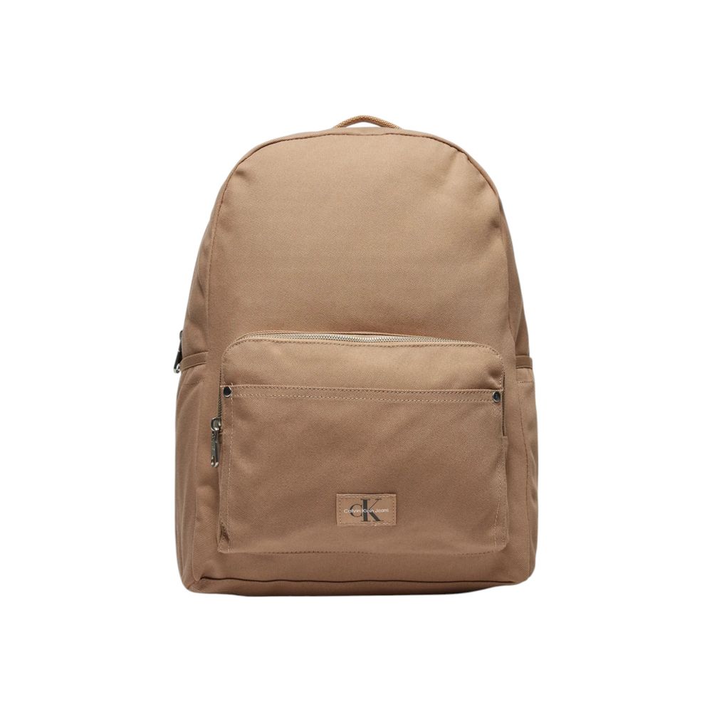 Beigefarbener Rucksack aus recyceltem Polyester