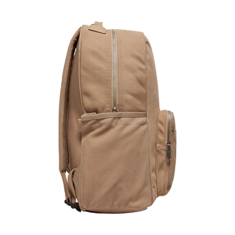 Beigefarbener Rucksack aus recyceltem Polyester