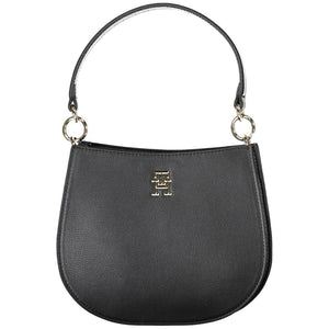 Schwarze Polyester Damen Handtasche